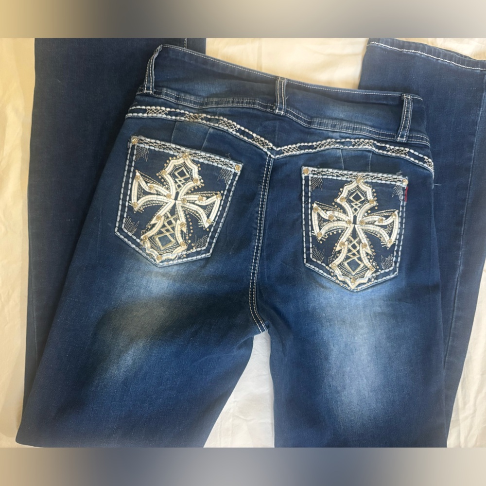 Love You Dark Wash Stretch Jeans (Size 11/12 - Picture 5 of 11